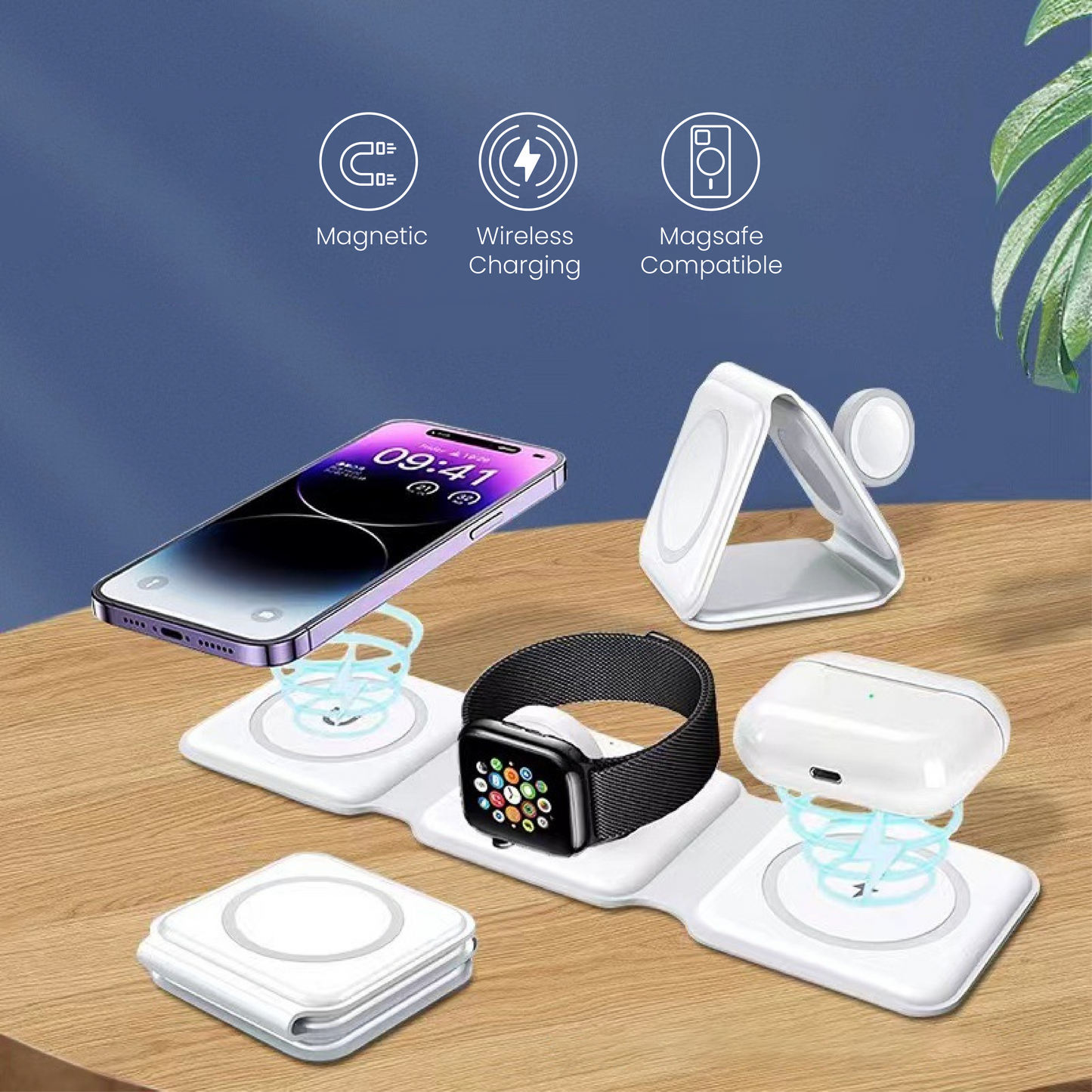 MagCharge — Foldable Magnetic Wireless Charger